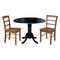 International Concepts 42 in. Dual Drop Leaf Table with 2 Ladder Back Dining Chairs - 3 Piece Dining Set K46-42DP-C59-2P - alternate 1